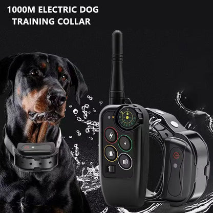 Waterproof Electric Dog Training Collar – 1000m/3280.84ft Remote Control with Shock, Vibration & Beep for All Dog Sizes