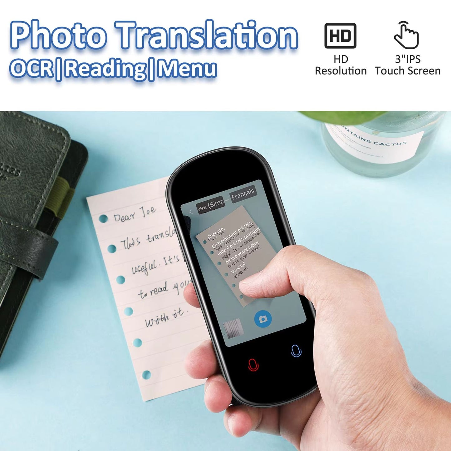 Z2 Instant AI Voice Translator  RealTime Portable Language Translator With 31 Touchscreen Photo  Re 4