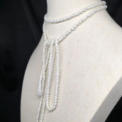French Style Baroque Pearl And Green Sandstone Necklace For Women 10