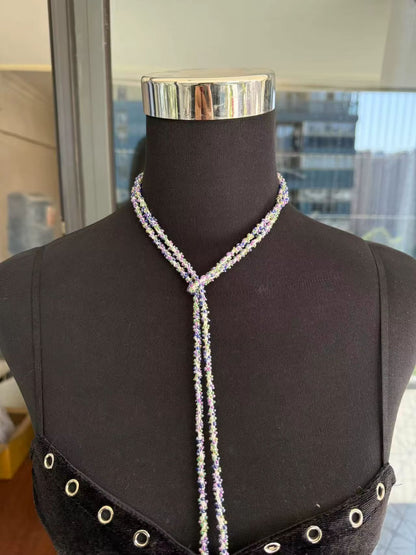 French Style Baroque Pearl And Green Sandstone Necklace For Women 13
