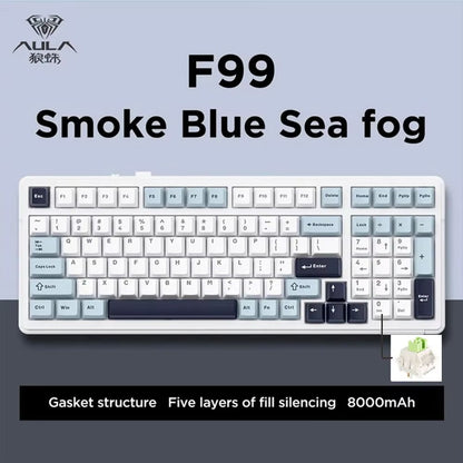 AULA F99 Wireless Mechanical Gaming Keyboard  99Key RGB HotSwappable With Bluetooth  Wired Modes 12