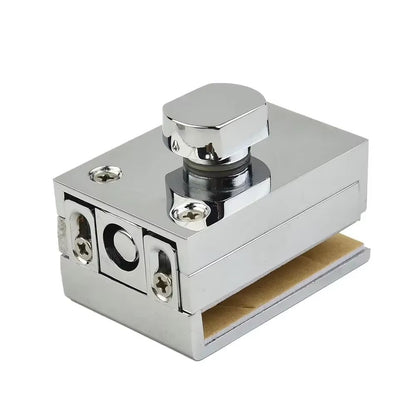 NoDrill Glass Door Floor Latch Lock  Zinc Alloy Ground Bolt For Bathroom Toilet Shop Or Home Use 4