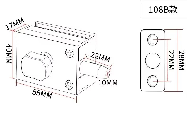 NoDrill Glass Door Floor Latch Lock  Zinc Alloy Ground Bolt For Bathroom Toilet Shop Or Home Use 6