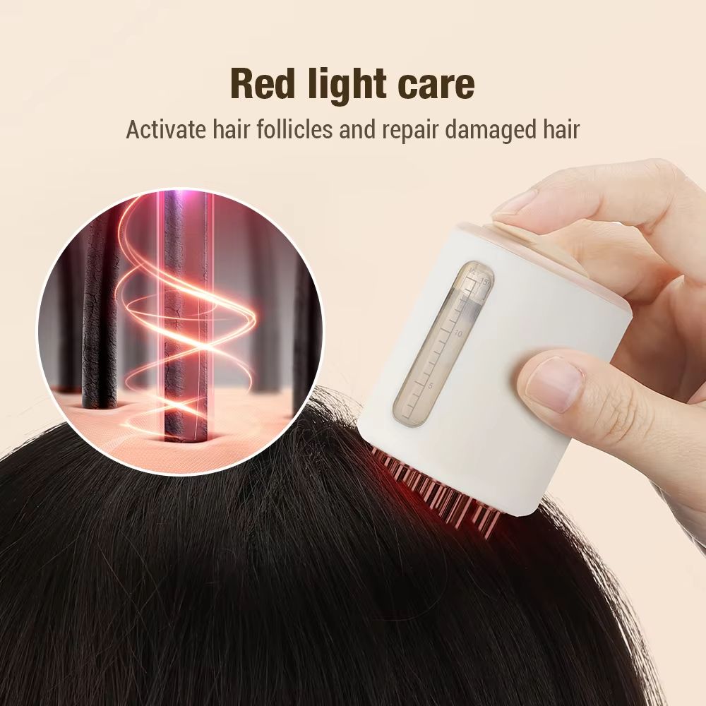 Electric Scalp Massage Applicator With Red Light  Hair Care Essential Oil Vibrating Tool For Hair G 1
