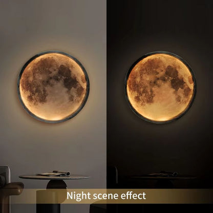 LunarGlow Rechargeable Moon Wall Lamp  Remote  Touch Dimming Moon Light 1