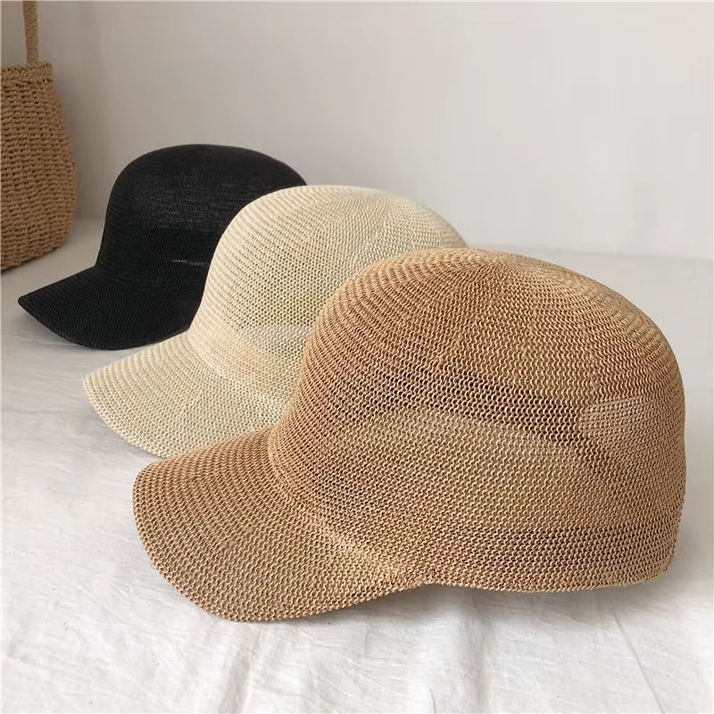 Eco-Breezy Straw Baseball Cap – Lightweight breathable straw baseball cap with adjustable fit for sunny comfort
