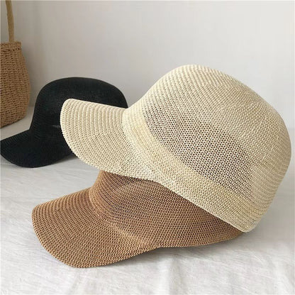 EcoBreezy Straw Baseball Cap  Lightweight Breathable Straw Baseball Cap With Adjustable Fit For Sun 2