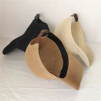 EcoBreezy Straw Baseball Cap  Lightweight Breathable Straw Baseball Cap With Adjustable Fit For Sun 3