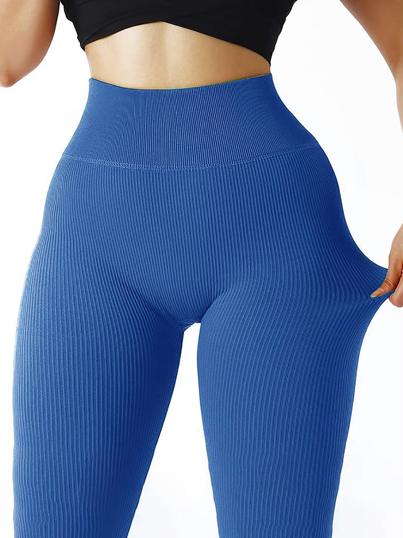 ElevateFlex High Waist Ribbed Leggings  Seamless Activewear For Yoga Fitness  Everyday Wear 5