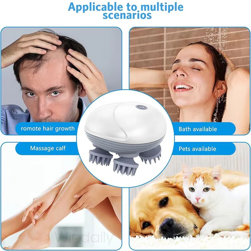SoothEase Electric Scalp  Body Massager  Vibrating Deep Tissue Relief For Head Neck And More 1