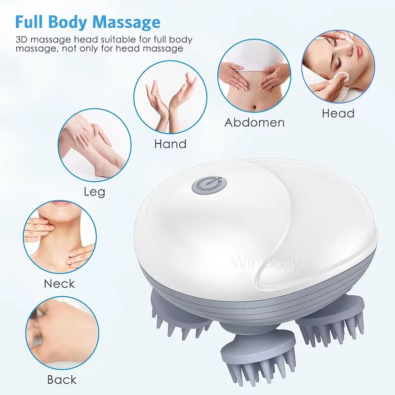 SoothEase Electric Scalp  Body Massager  Vibrating Deep Tissue Relief For Head Neck And More 2