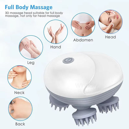 SoothEase Electric Scalp  Body Massager  Vibrating Deep Tissue Relief For Head Neck And More 2