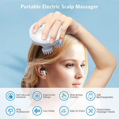 SoothEase Electric Scalp  Body Massager  Vibrating Deep Tissue Relief For Head Neck And More 3