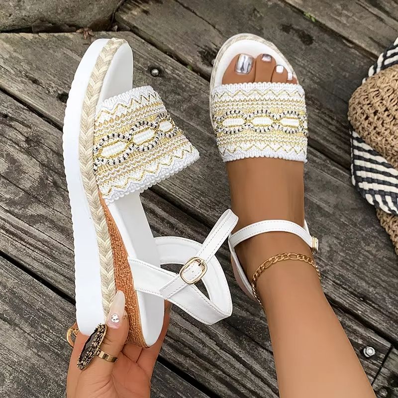 BreezaWalk Bohemian Wedge Sandals  Plus Size Summer Platforms For Women 3