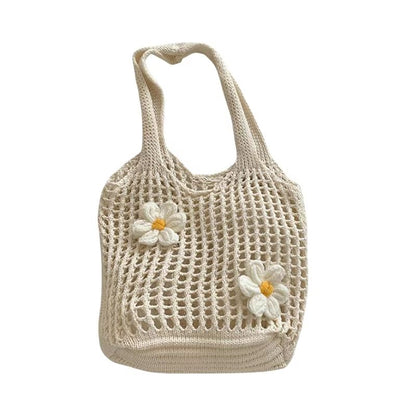 CoastaWeave Knitted Shoulder Tote  Lightweight Summer Beach Bag With Large Capacity 5