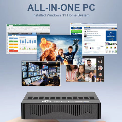 Mini PC Intel Gemini Lake Windows 11 6GB RAM 128GB SSD Dual Band WiFi Bluetooth 4