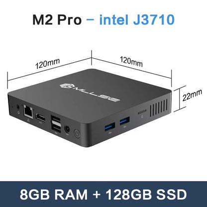 Mini PC Intel Gemini Lake Windows 11 6GB RAM 128GB SSD Dual Band WiFi Bluetooth 7