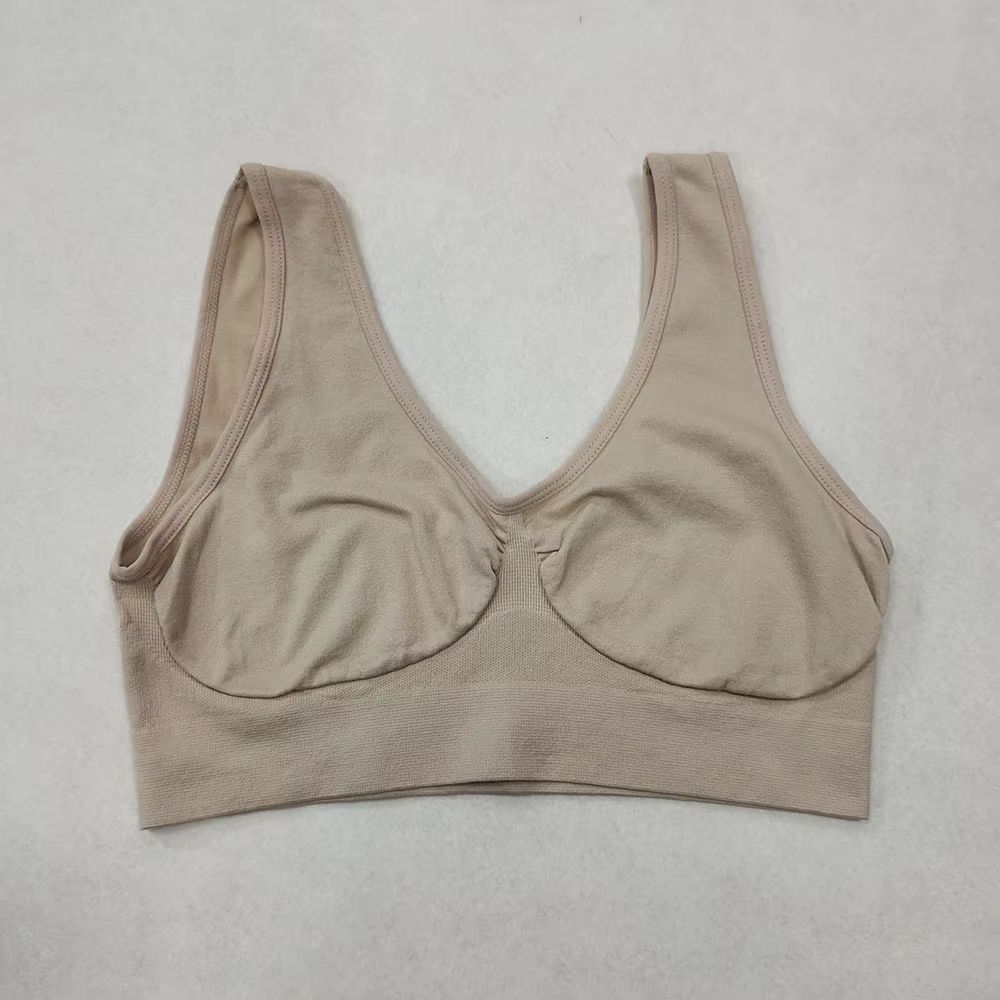 Women Seamless Sleep Bra Wireless Sports Yoga Bralette Plus Size No Padding 11