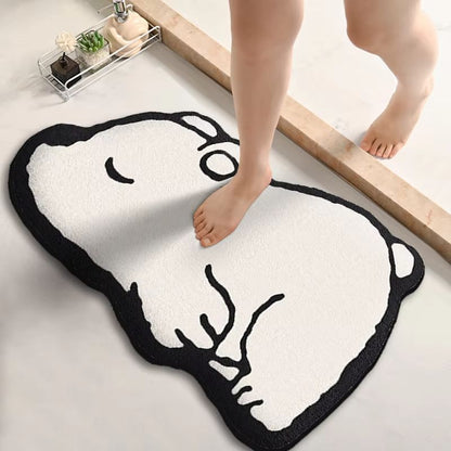 Thickened Bathroom Floor Mat Non Slip Absorbent Flannel Toilet And Shower Rug 6