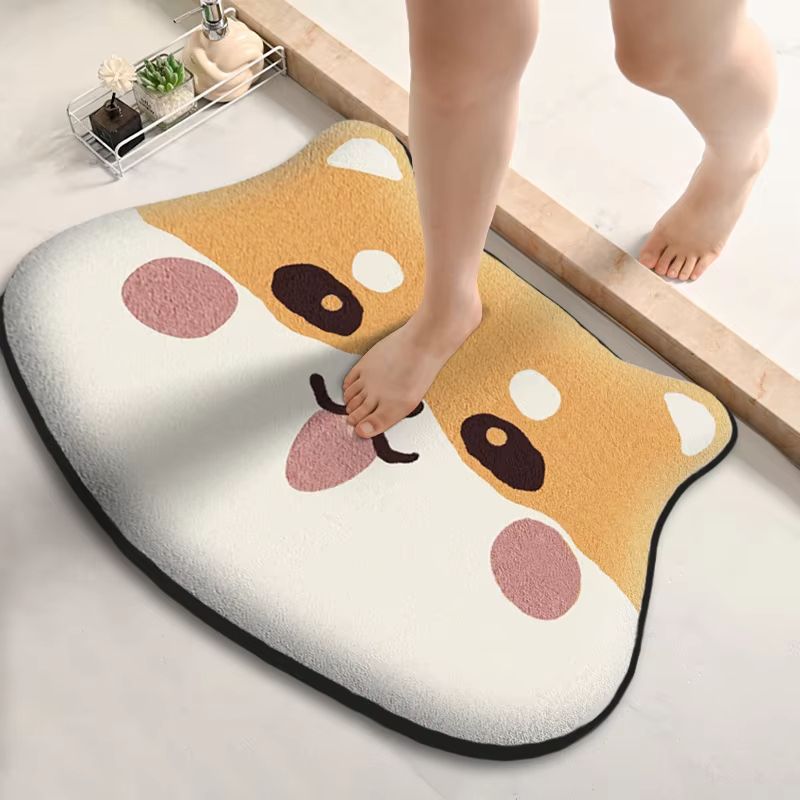 Thickened Bathroom Floor Mat Non Slip Absorbent Flannel Toilet And Shower Rug 7