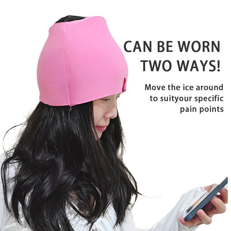 Gel Ice Headache Relief Cap Cold Therapy Hat For Migraine And Eye Pressure Pain Relief 4