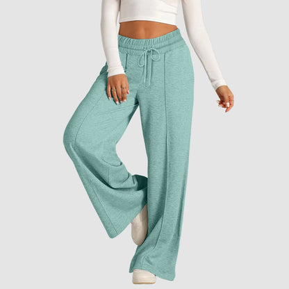 Womens Summer Casual Jumpsuit Tie Waist Loose Wide Leg Stretchy Pants 5