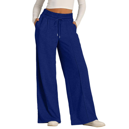 Womens Summer Casual Jumpsuit Tie Waist Loose Wide Leg Stretchy Pants 10