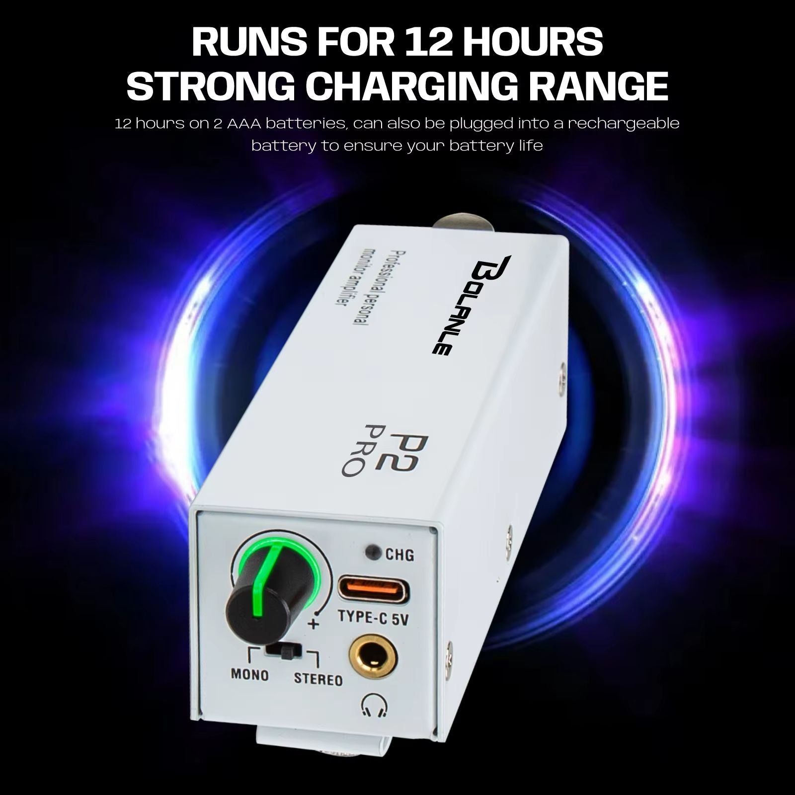 Bolanle P2 USB C Personal IEM Amplifier Compact In Ear Monitor Audio Adapter 1