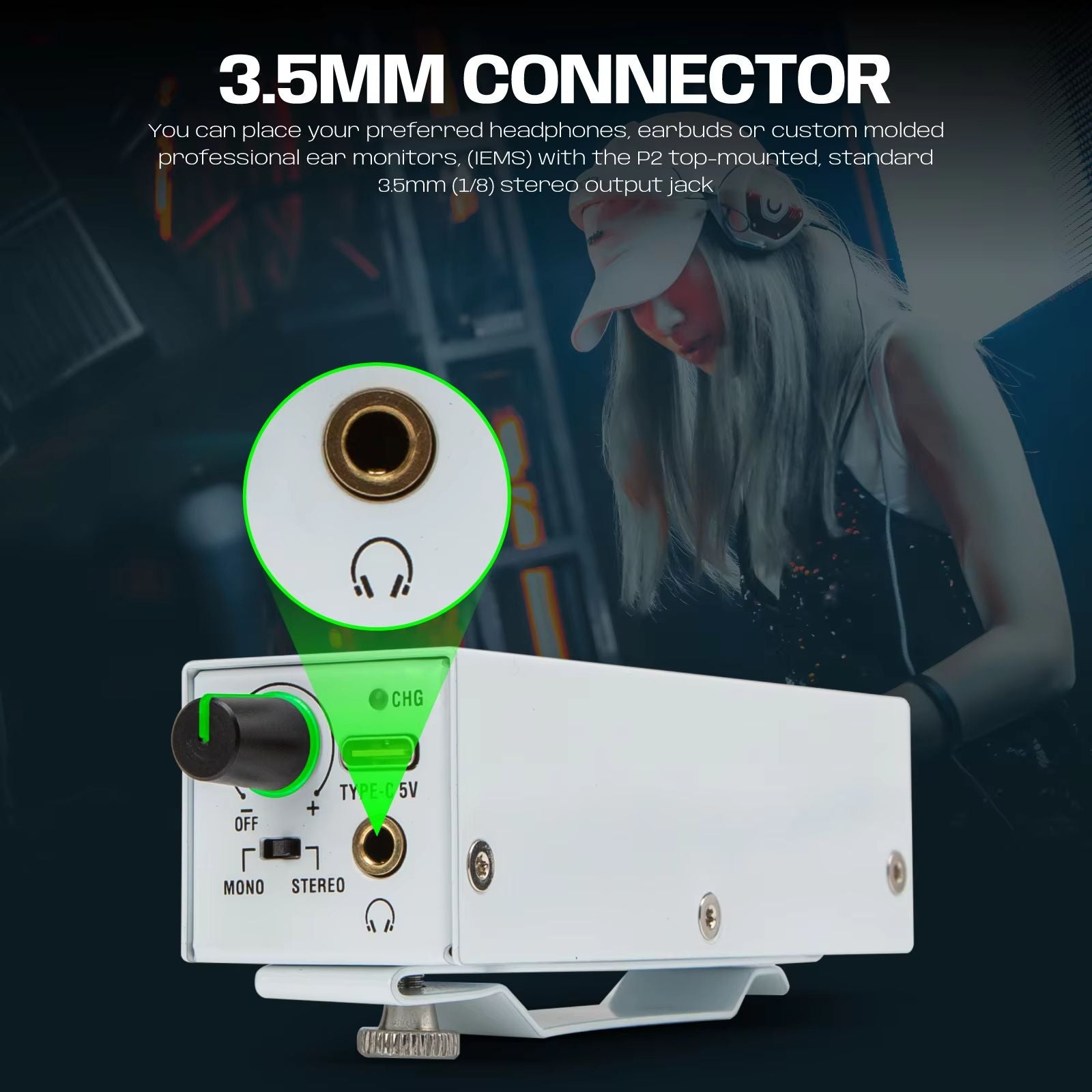Bolanle P2 USB C Personal IEM Amplifier Compact In Ear Monitor Audio Adapter 5