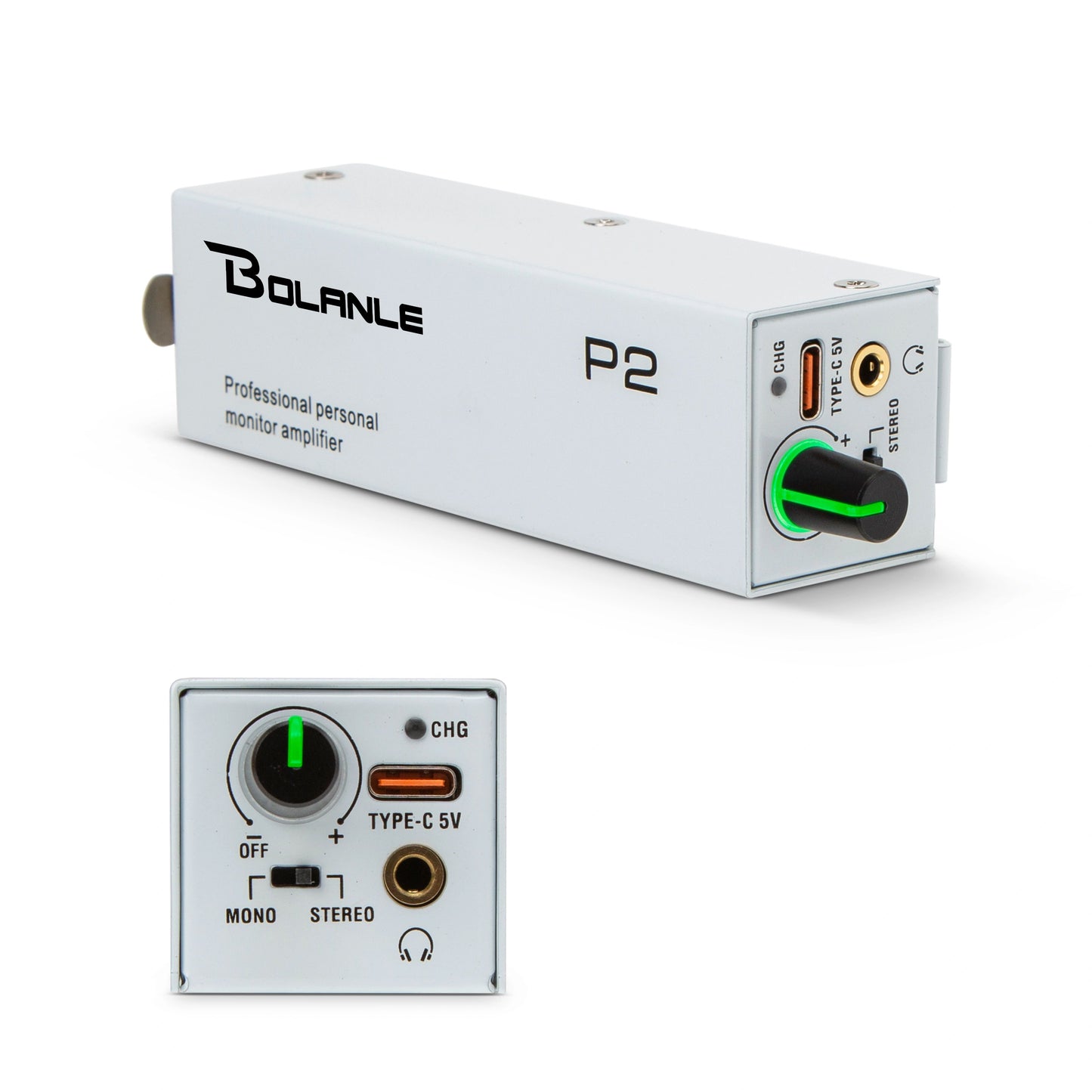Bolanle P2 USB C Personal IEM Amplifier Compact In Ear Monitor Audio Adapter 6