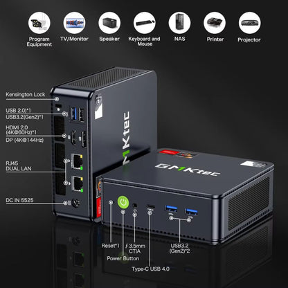 GMKtec M6 Mini PC  AMD Ryzen 5 6600H 16GB DDR5 RAM 512GB SSD WiFi 6 Compact Desktop Computer For Wo 3