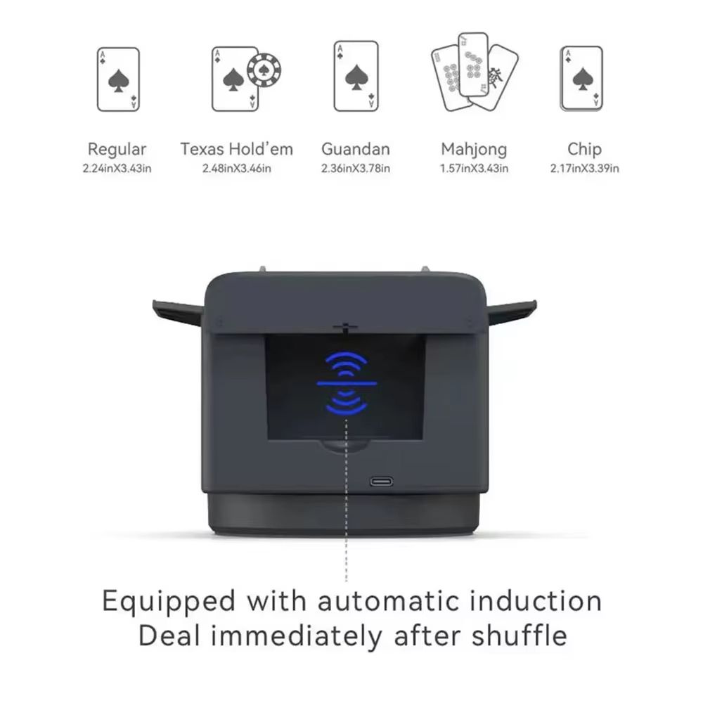 360 Automatic Rotating Card Shuffler  Dealer For Poker  Home Parties 4