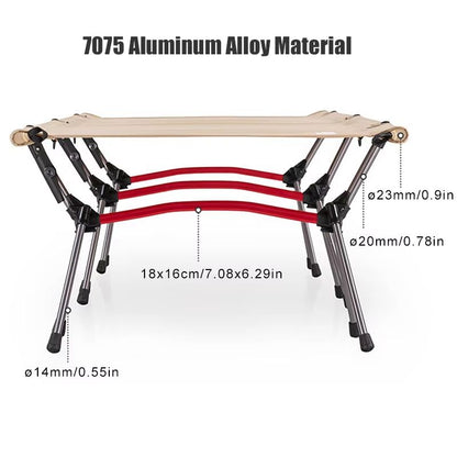WESTTUNE Ultralight Camping Cot With Leg Extenders  Foldable Aluminum Travel Bed 2
