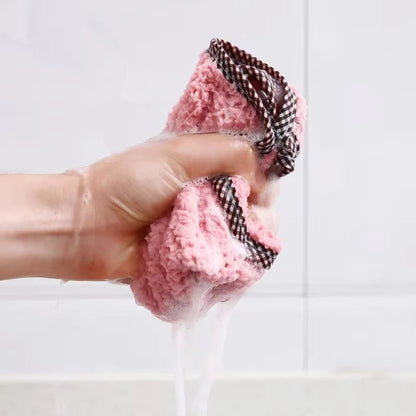 HangEase Microfiber Kitchen Towels  Absorbent Hangable Cleaning Cloths For Dishware  Household Use 3