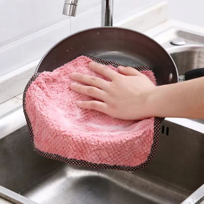 HangEase Microfiber Kitchen Towels  Absorbent Hangable Cleaning Cloths For Dishware  Household Use 4