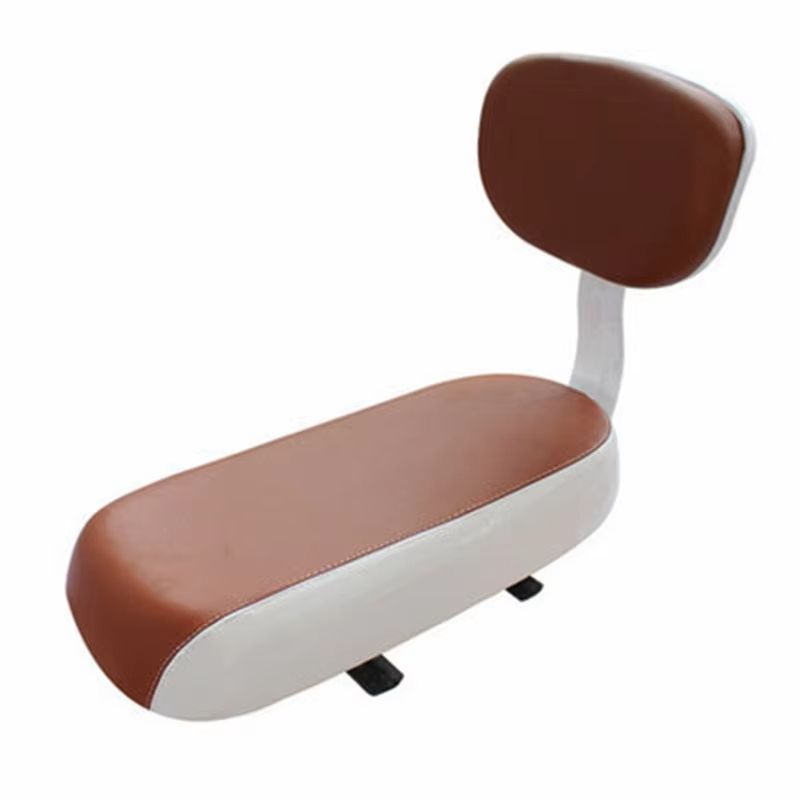 ComfortRide Rear Bike Seat For Kids  PU Leather Bicycle Saddle With Backrest For MTB  Rear Rack Use 10