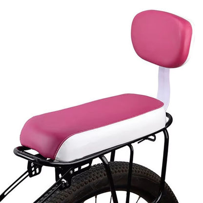 ComfortRide Rear Bike Seat For Kids  PU Leather Bicycle Saddle With Backrest For MTB  Rear Rack Use 8