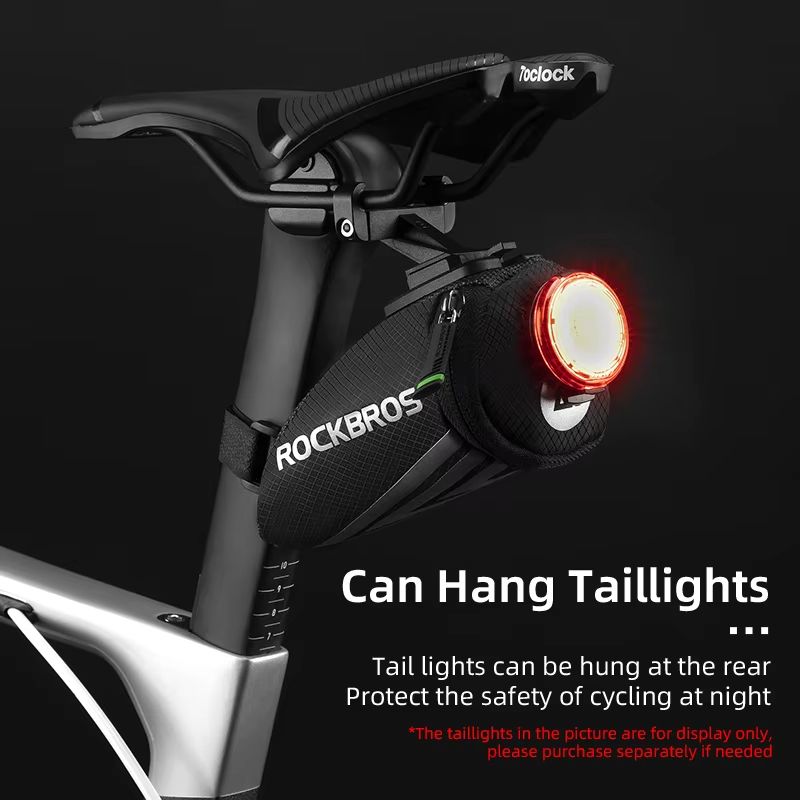 ROCKBROS Reflective Bike Saddle Bag  Portable Nylon Tail Bag For MTB  Road Cycling 1