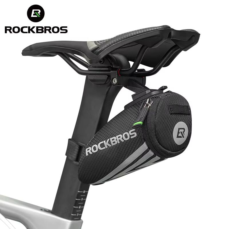 ROCKBROS Reflective Bike Saddle Bag  Portable Nylon Tail Bag For MTB  Road Cycling 5