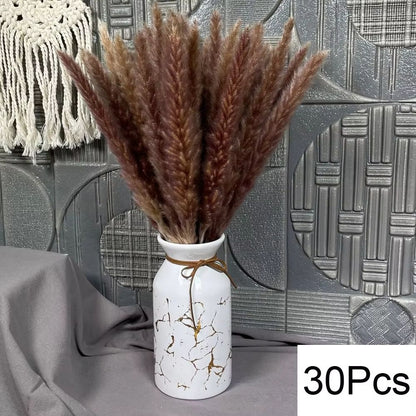 Natural Dried Pampas Grass Bouquet  Boho Vase Decor With Bunny Tails For Weddings  Home Styling 25