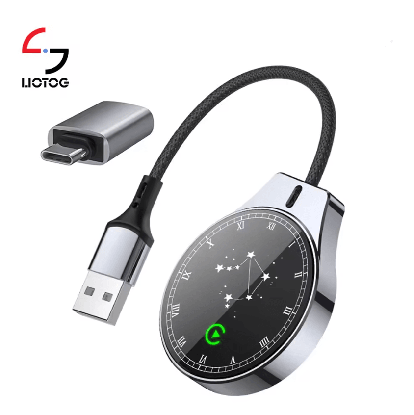 Wireless Carplay and Android Auto Mini Adapter 2 in 1 USB Wireless Carplay Adapter for iPhone and Android
