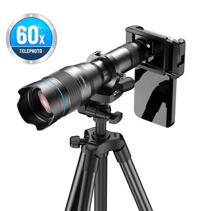 APEXEL 60X Telephoto Lens for Smartphones with Tripod Kit