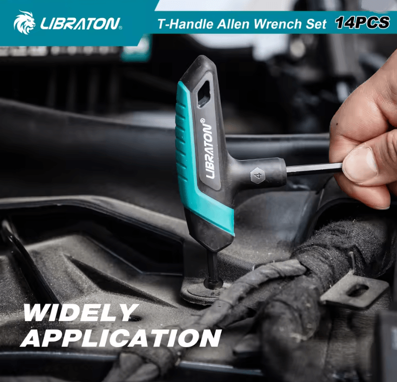 Libraton T Handle Hex Key Set Metric And SAE Dual Tip Hex Wrench Set With Storage Rack 3