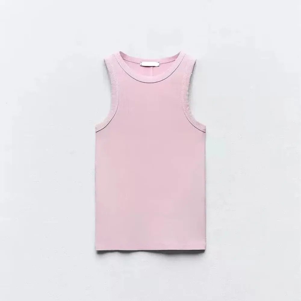 Women Retro Washed Ribbed Tank Top With Stretch Fit And Workwear Style For Casual Everyday Wear 9