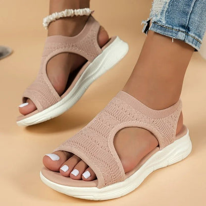 Women Mesh Platform Wedge Sandals With Open Toe And Lightweight Design For Summer 2024 Casual Comfo 1