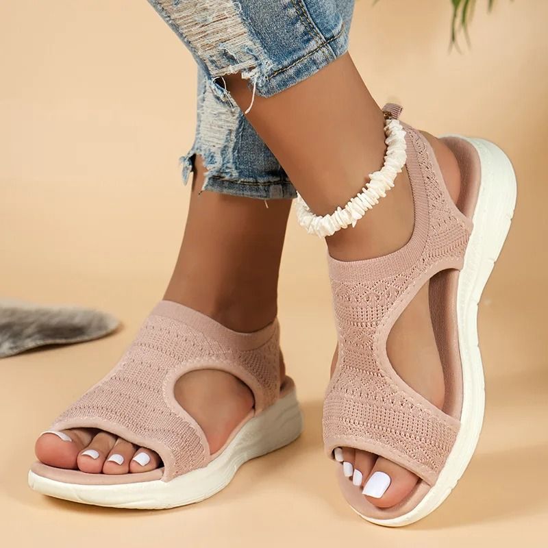 Women Mesh Platform Wedge Sandals With Open Toe And Lightweight Design For Summer 2024 Casual Comfo 2