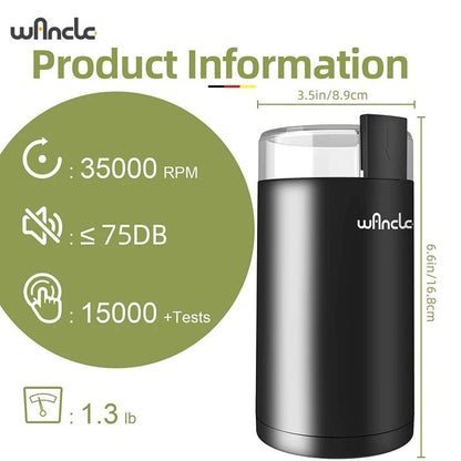 High Power Coffee Grinder 200W Electric Bean Grinder For Home Kitchen With Multifunctional Stainles 4