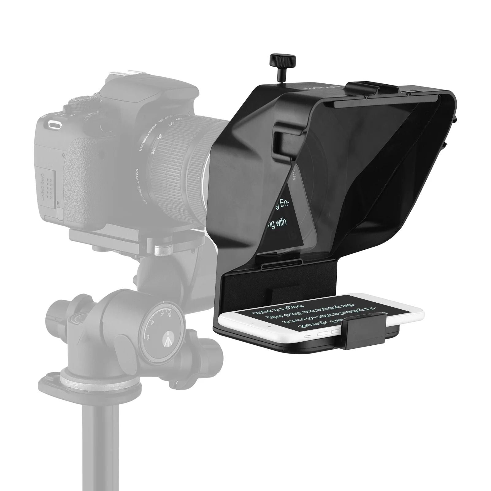 Andoer Smartphone Teleprompter With Remote And Holder For Video Recording And Live Streaming 4