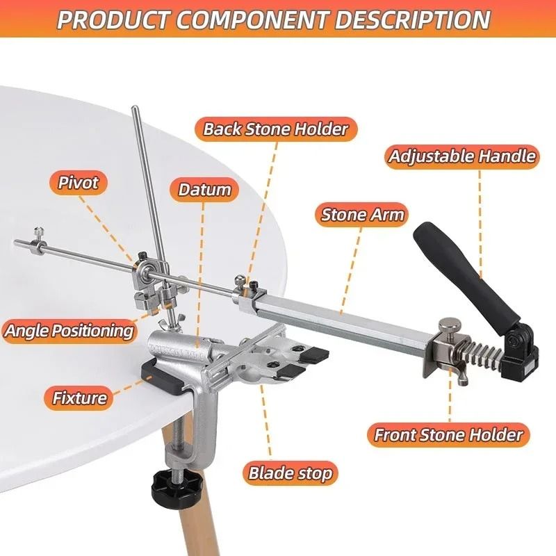Ruixin Pro RX009 Knife Sharpener With 360 Degree Flip And Constant Angle Grinding Tool 2