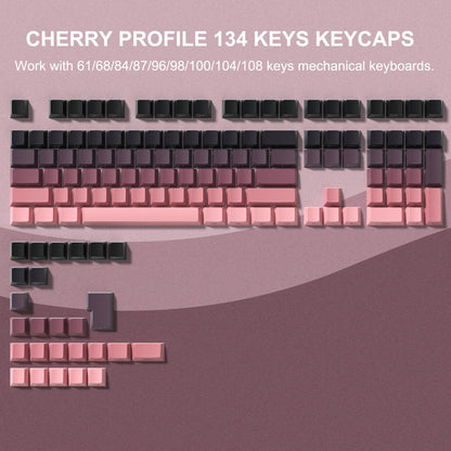 136 Key Polar Day PBT Double Shot Side Print Backlit Keycap Set For Mechanical Keyboards 19